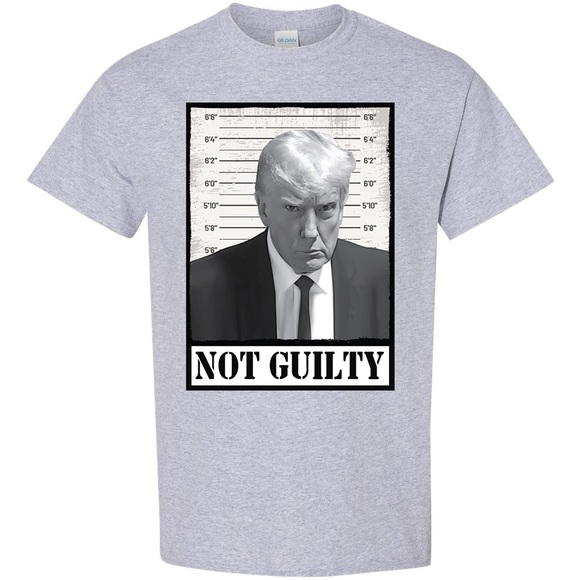 President Donald Trump Mug Shot Not Guilty T-shirt Conservative Republican 2024 - Picture 3 of 3